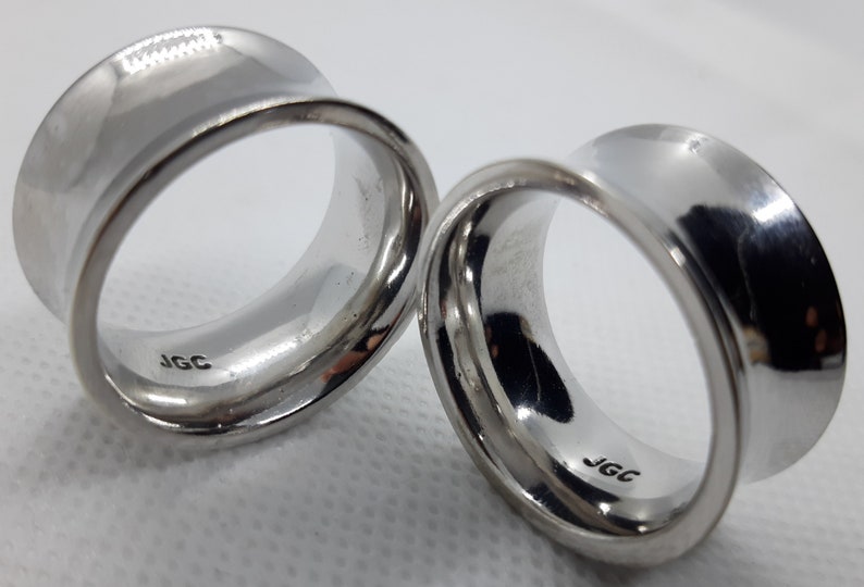 JGC Solid .925 Sterling Silver High Quality Ear Gauges Etsy