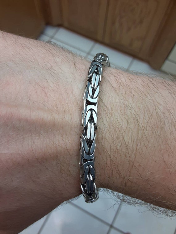 Heavy Sterling Silver Rare Link Bracelet