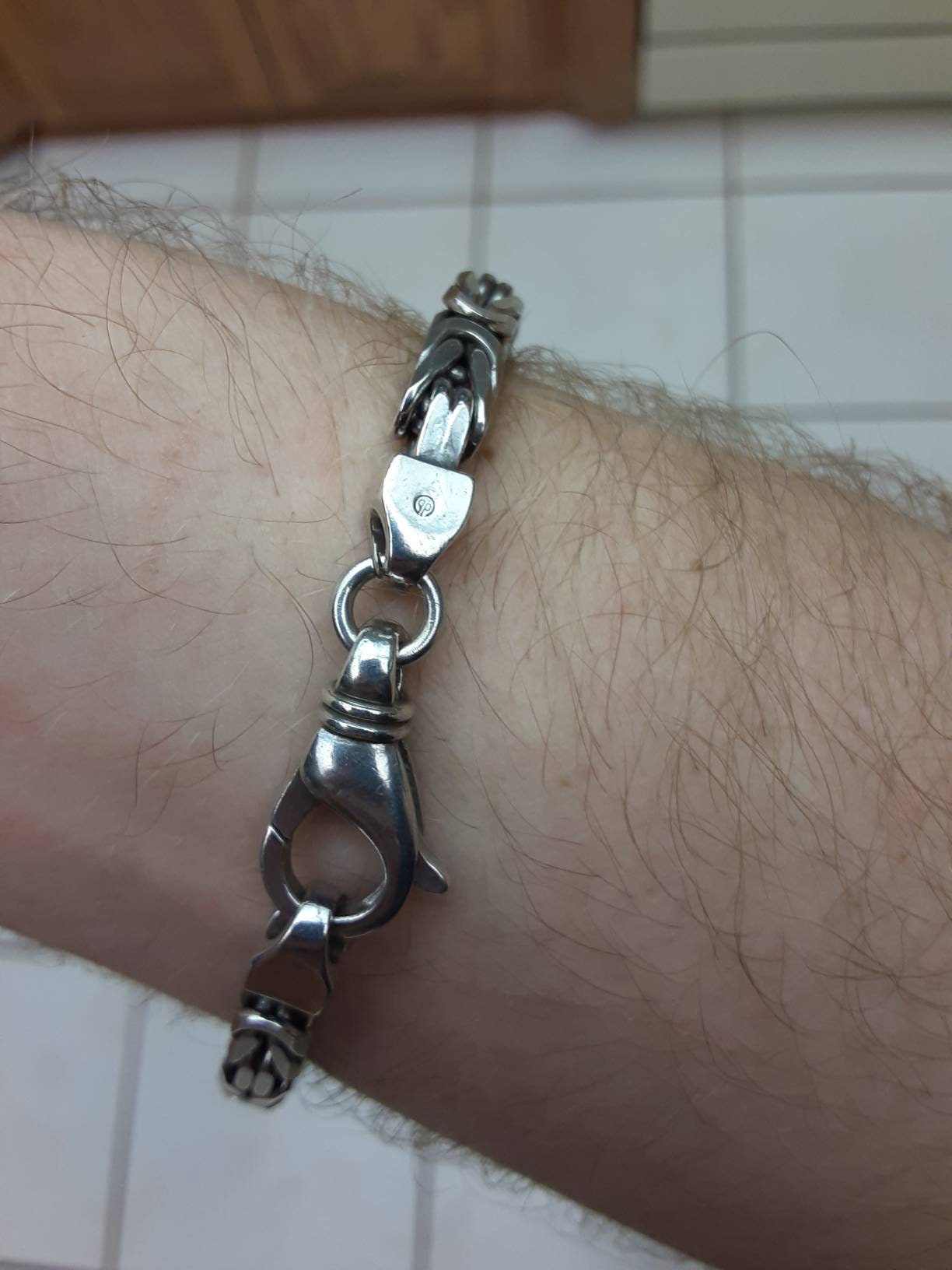 Heavy Sterling Silver Rare Link Bracelet - Etsy Heavy Sterling Silver Rare Link Bracelet - Etsy