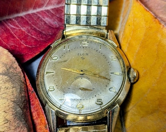 ELGIN ビンテージ　手巻き時計 ヴィンテージの美しい 1968 年製紳士用 Lord Elgin 25 自動巻き 10K GF