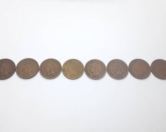 Historisches 1858-1909 Teilset 46 Münzen Indischer Head Cent Nachlass
