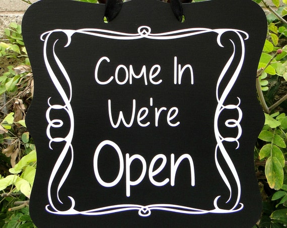 Open Sign & Closed Sign, Double Sided, Boutique Open Sign, Cafe Sign, Store Sign, Shop Sign, Salon Sign, Wooden Open Sign