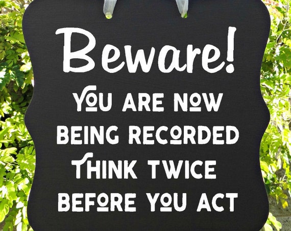 Beware, Warning, Sign, Home, Surveillance, Security, Video, Camera, Private Property, No Trespassing, Do Not Disturb, No Soliciting, Door