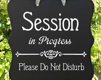 yoga in session sign etsy