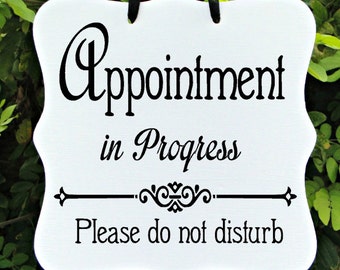 session in progress sign office business door sign client