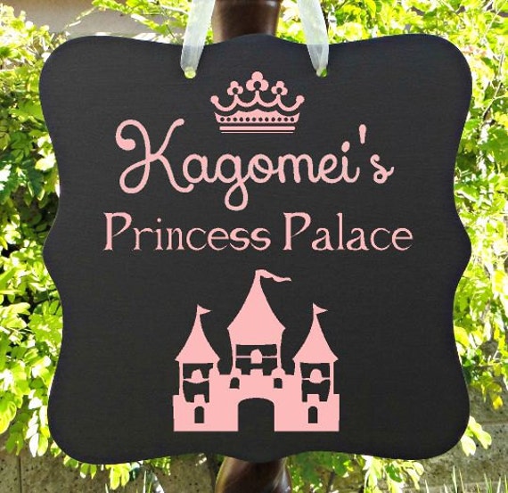 Princess Palace Sign, Personalized Sign, Child Name Sign, Girl Sign, Nursery Decor, Door Hanger