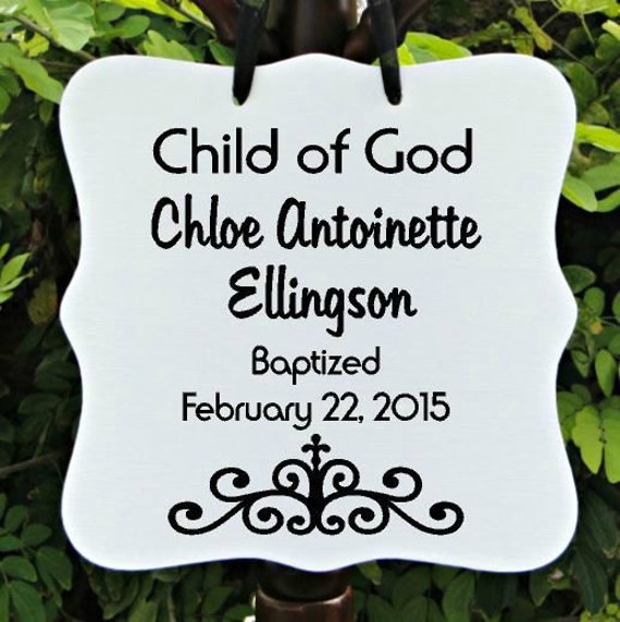 Child Of God Sign, Personalized Sign, Baptism Sign, Girl Baptism, Boy Baptism, Christian Sign, Christening Gift, Baptism Gift, Keepsake