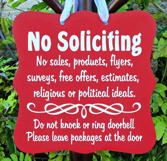 No Soliciting Sign, No Sales, Do Not Disturb, Front Door, Door Hanger, Home Decor, Custom Order, Wood Sign