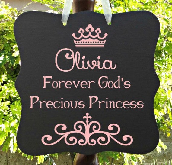 Princess Sign, Personalized Sign, Girl Sign, Door Hanger, Wall Art, Child Name Sign, Nursery Decor