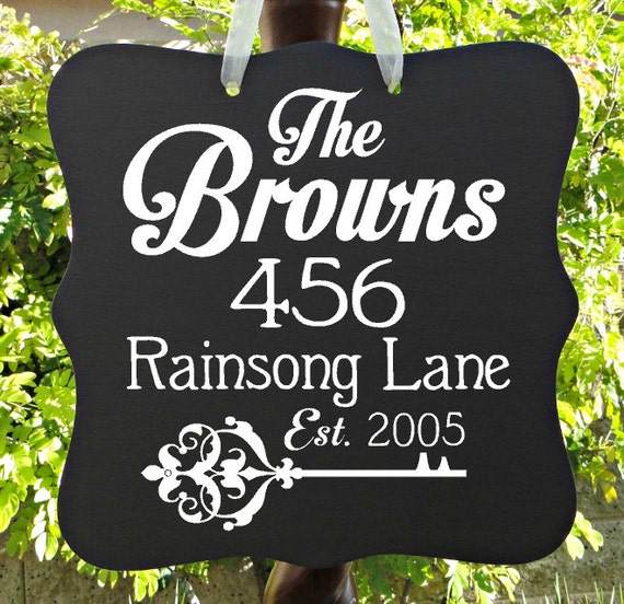 Home Address Sign, Personalized, Last Name, Housewarming, Welcome Sign, Home Decor, Door Hanger, Home Address Plaque