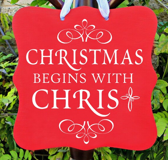 Christmas Sign, Christmas Begins With Christ Sign, Holiday Sign, Holiday, Wall Art, Home Decor, Christmas Gift, Christian