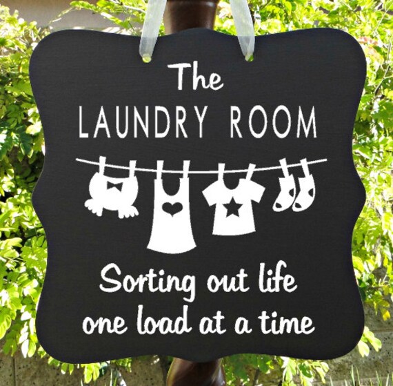 The Laundry Room Sign - Sorting Out Life One Load At A Time, Home Decor, Laundry Decor, Wall Art, Custom Wooden Sign