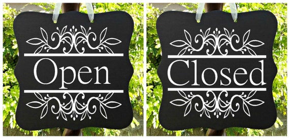 Open Sign & Closed Sign, Two Sided, Boutique Open Sign, Cafe Sign, Office Sign, Store Sign, Shop Sign, Salon Sign, Wooden Open Sign