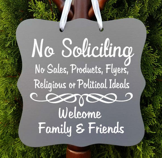 No Soliciting Sign, Welcome Sign, Family, Friends, Front Door Sign, Home Decor, Custom Wood Sign