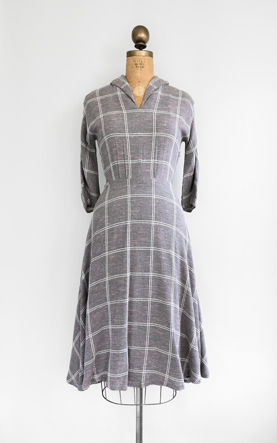 Windowpane Knit Dress