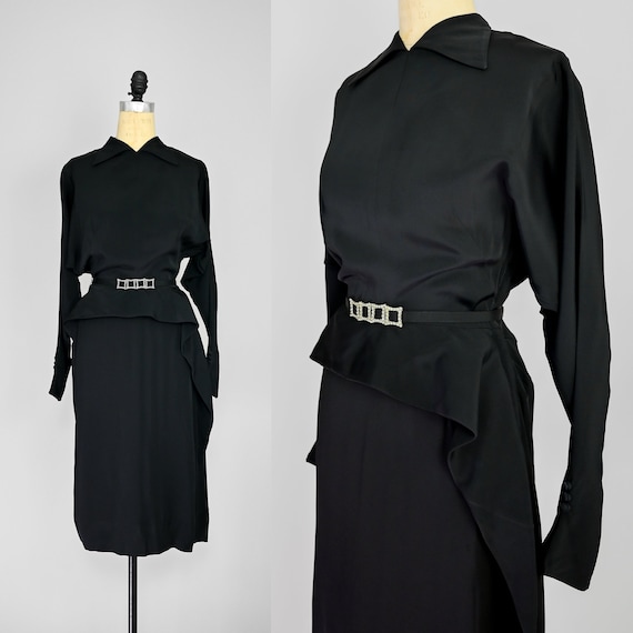 1930s Chiaroscuro Dress - image 1