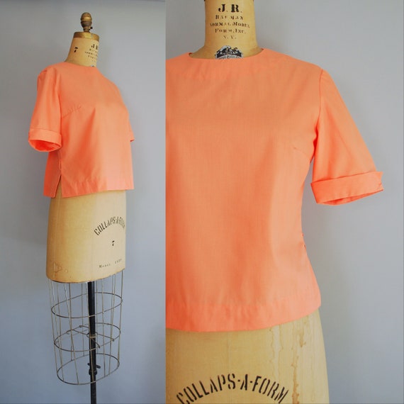 1960s Cnidaria Crop Blouse • Cotton Crop Top