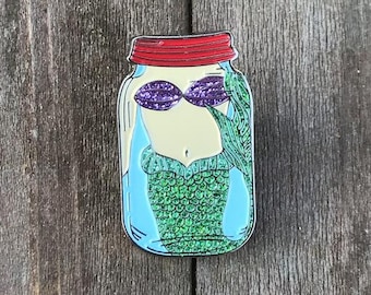 Ariel Inspired Mason Jar Pin