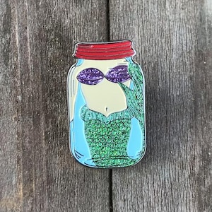 Ariel Inspired Mason Jar Pin