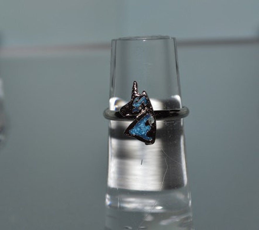 Vintage Silver and Crushed Turquoise Chip Left-facing