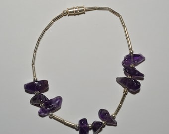 Woman's Assorted Healing Chakra Stone and Silver Bracelet (1025032) - W5-1-01