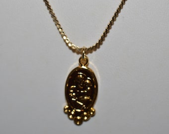 Small Gold Saint Joseph Metal Necklace, Christian Necklace (1050124) V6-4-03