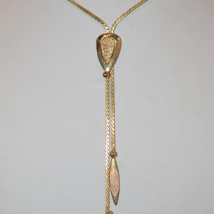 Gold Nugget Drop Pendant Necklace (1050127) V6-4-06