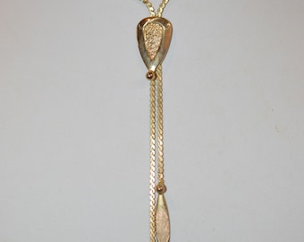 Gold Nugget Drop Pendant Necklace (1050127) V6-4-06