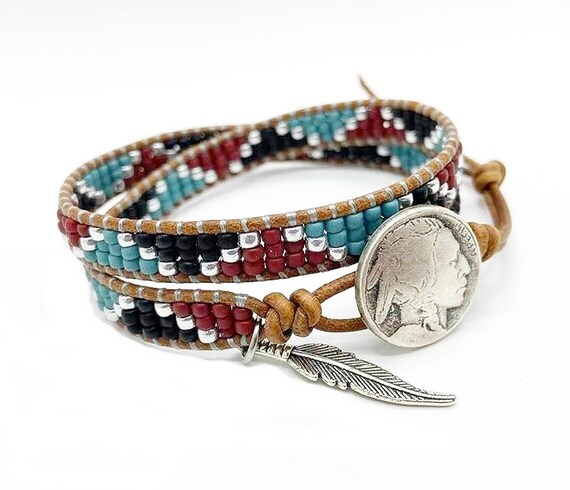 Mens native american clearance beaded bracelets