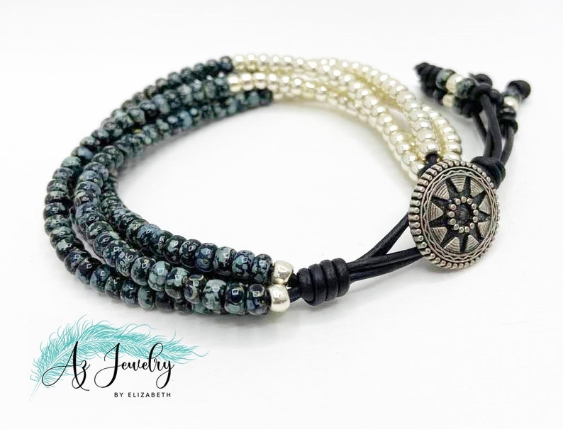 Seed Bead Wrap Bracelet for Women/ Western Bracelets for Men/ Etsy