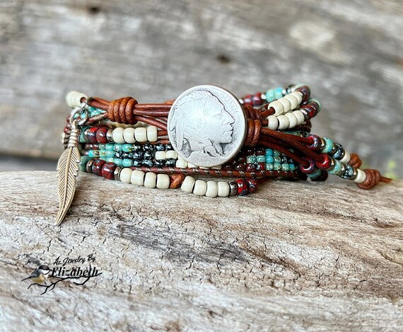 Leather wrap bracelets australia sale