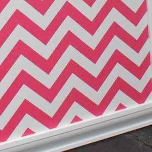 Hot Pink Chevron Fabric Bulletin Board - Your Choice - Magnetic or Cork - Perfect Wall Organizer Memo Board!