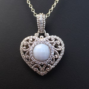Reserved for Amyjudith Ripka Pendant: Heart Shaped With