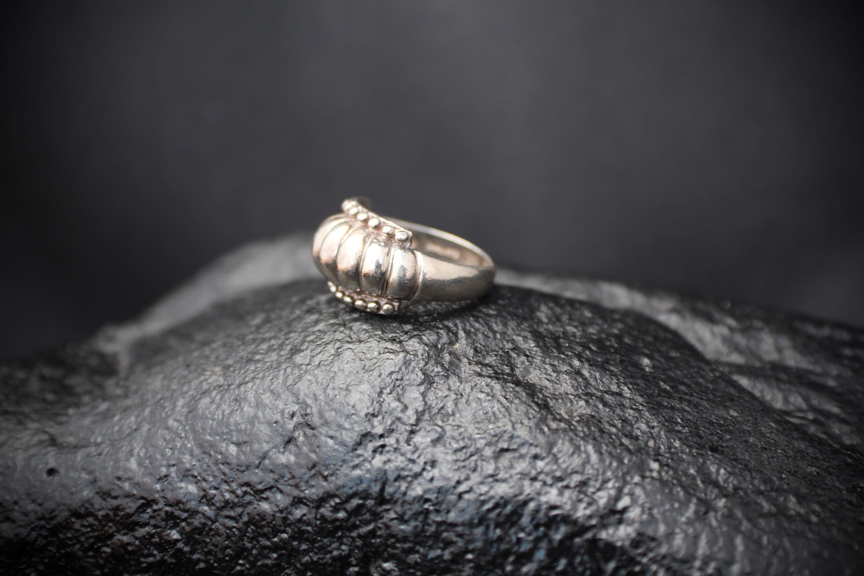 Silver Eighties Ring: Geometric, Bulbous, Three Dimensional, Sterling Silver, Statement Ring Size 8.5, 925 With Waves and Beads. 11126 - Etsy Silver Eighties Ring: Geometric, Bulbous, Three Dimensional, Sterling Silver, Statement Ring Size 8.5, 925 With Waves and Beads. 11126 - Etsy