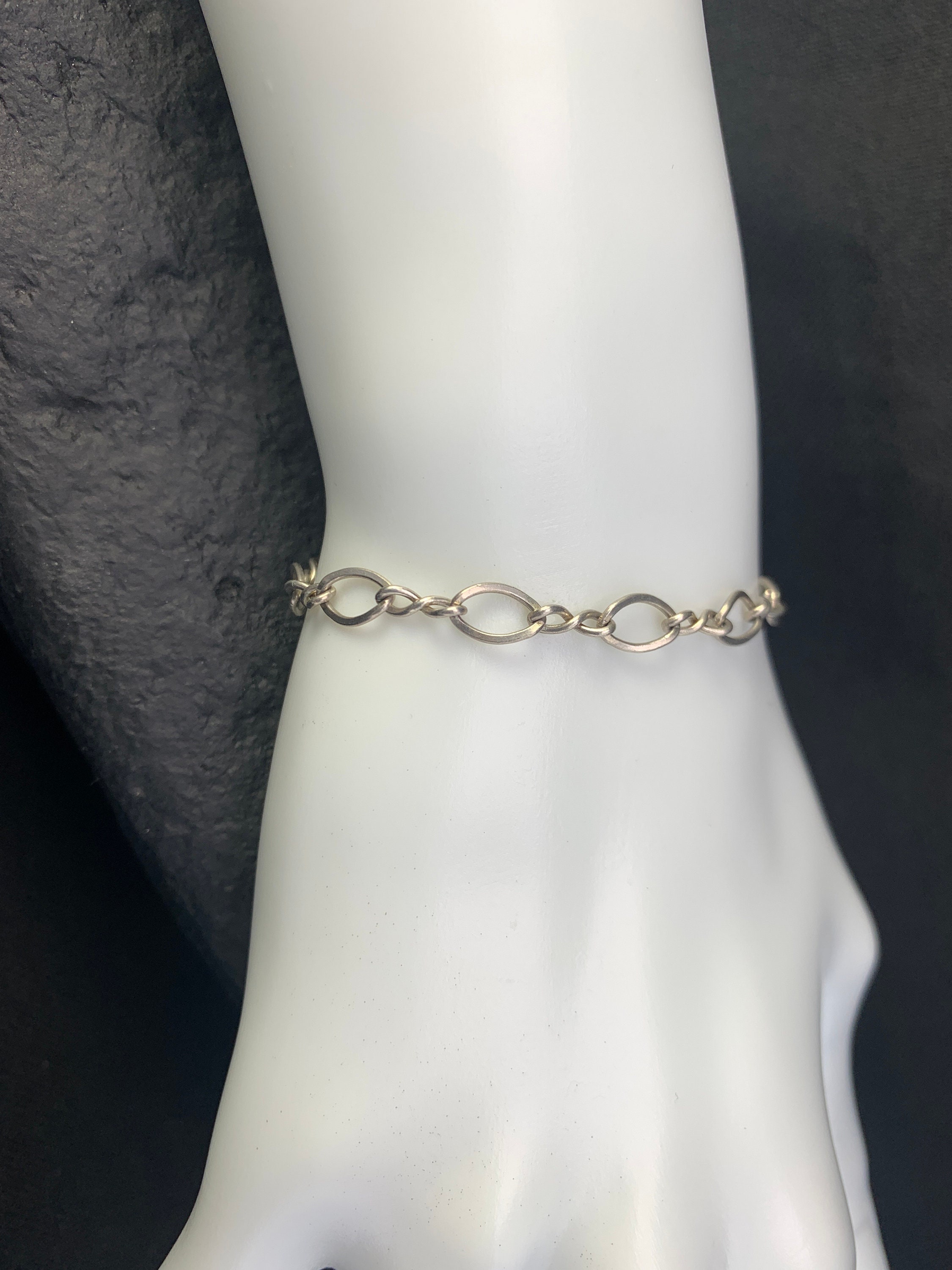 Sterling Silver Chain Bracelet: Eight Inch Cable Chain Sterling Silver Chain Bracelet: Eight Inch Cable Chain