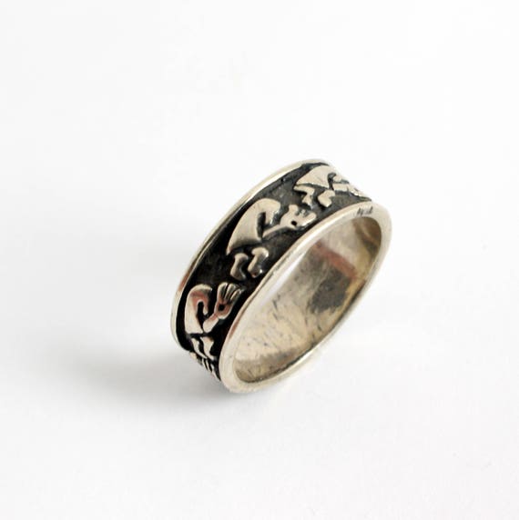 Kokopelli Silver Ring Native American Dancing Kokop… Gem
