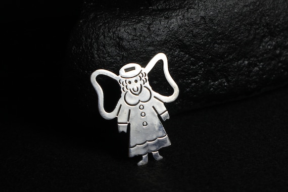 Large, contemporary, halo, angel pendant/ pin, mad