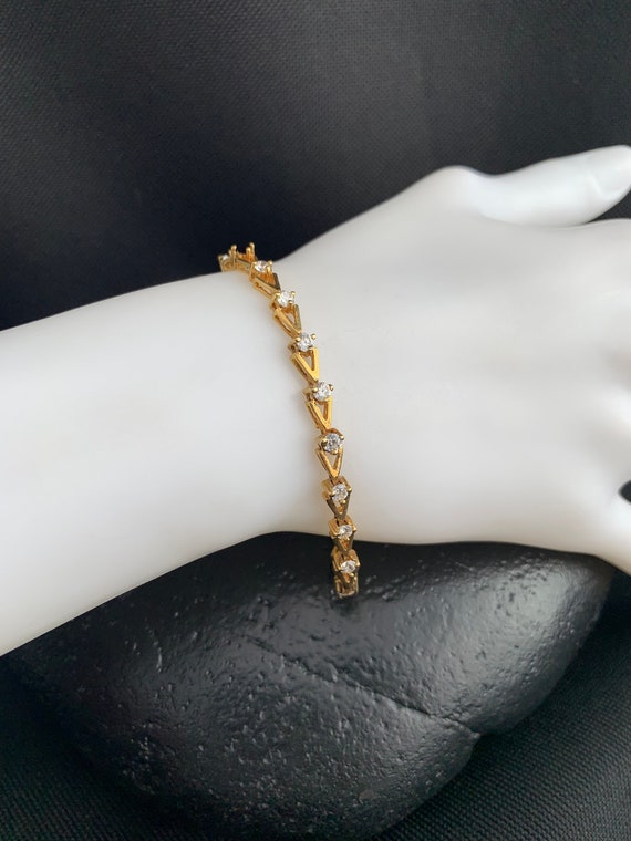 Cz bracelet gold clearance