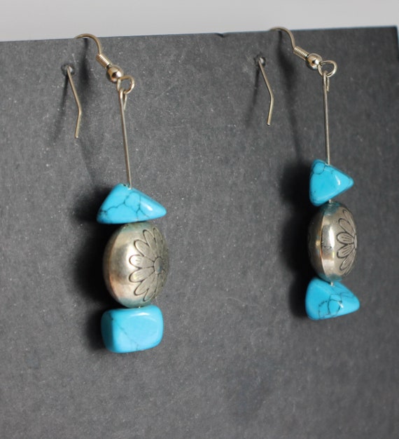 Native American earrings: Dangle earrings, with t… - image 3