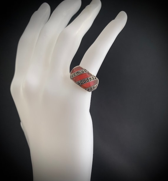 Art Deco Ring: Mid Century, Old Hollywood Style  … - image 1