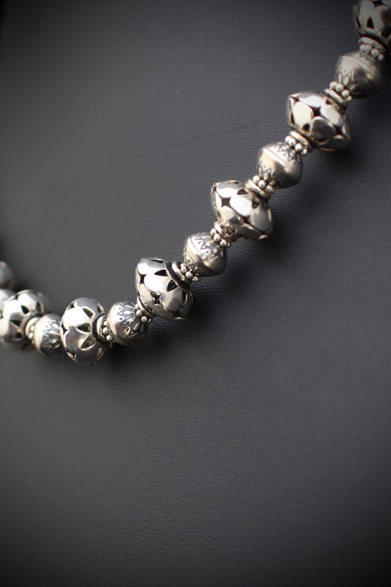 Southwest style sterling silver bead very rare ne… - image 4