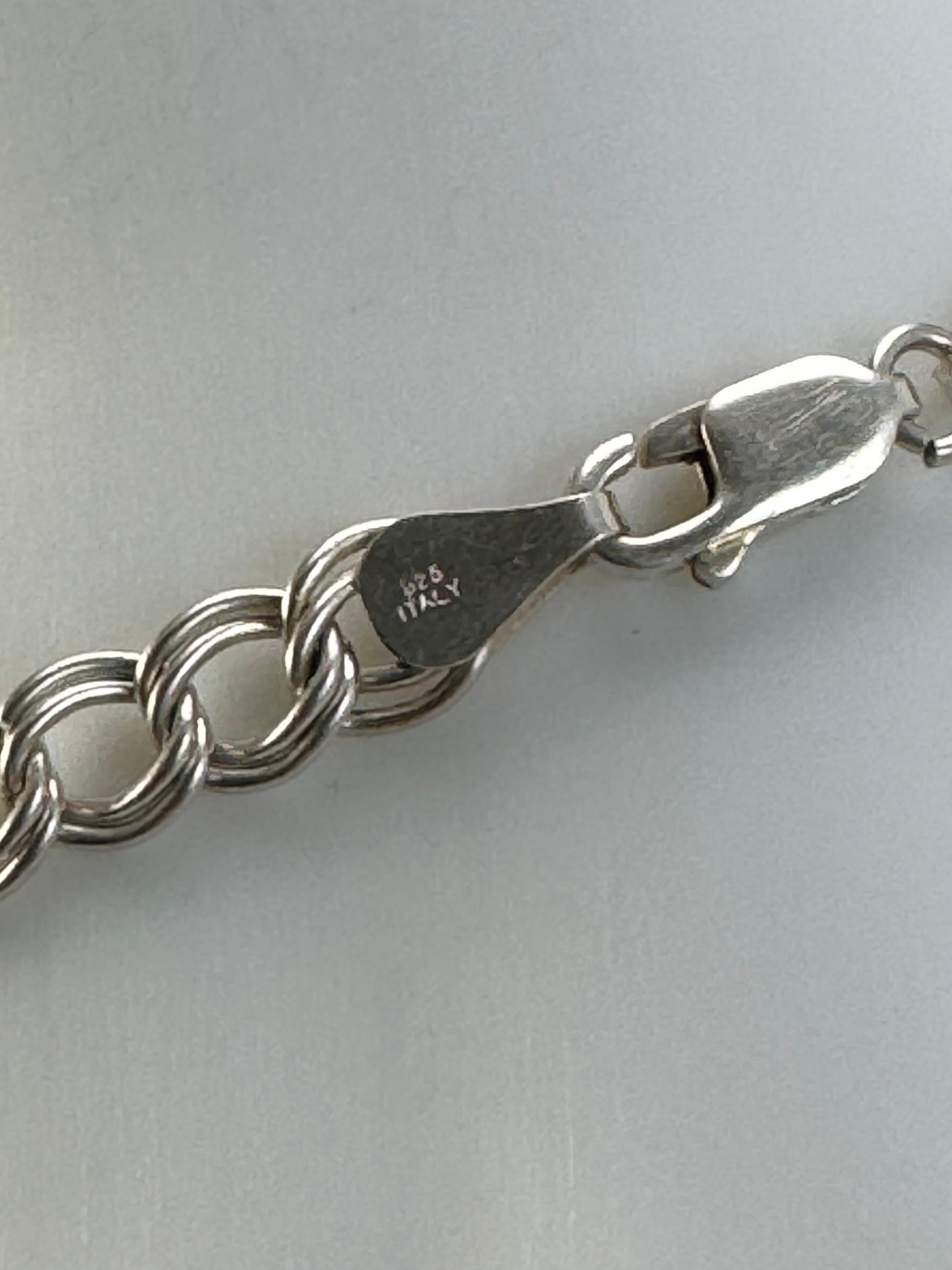 Sterling Silver Chain Bracelet: 7 Inch Double Cable Chain Sterling Silver Chain Bracelet: 7 Inch Double Cable Chain