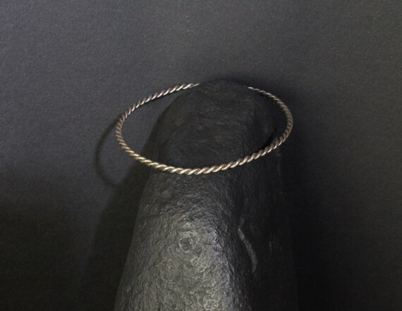 Sterling Silver Bangle: Stackable Minimalistic, s… - image 5
