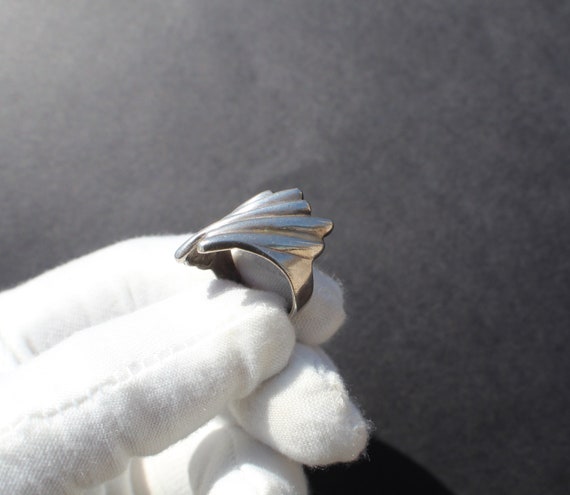 80’s silver ring: Modern look, contemporary, geom… - image 8