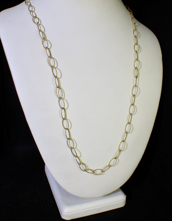 Details about   Vintage 30" Long Gold Tone Chain Link Necklace Fashion Jewlery 