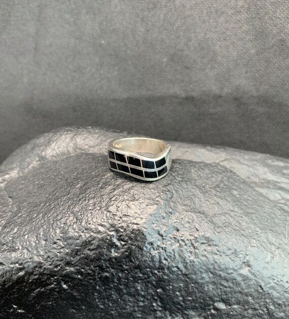Native American ring: Teme silversmith size 7, Na… - image 9