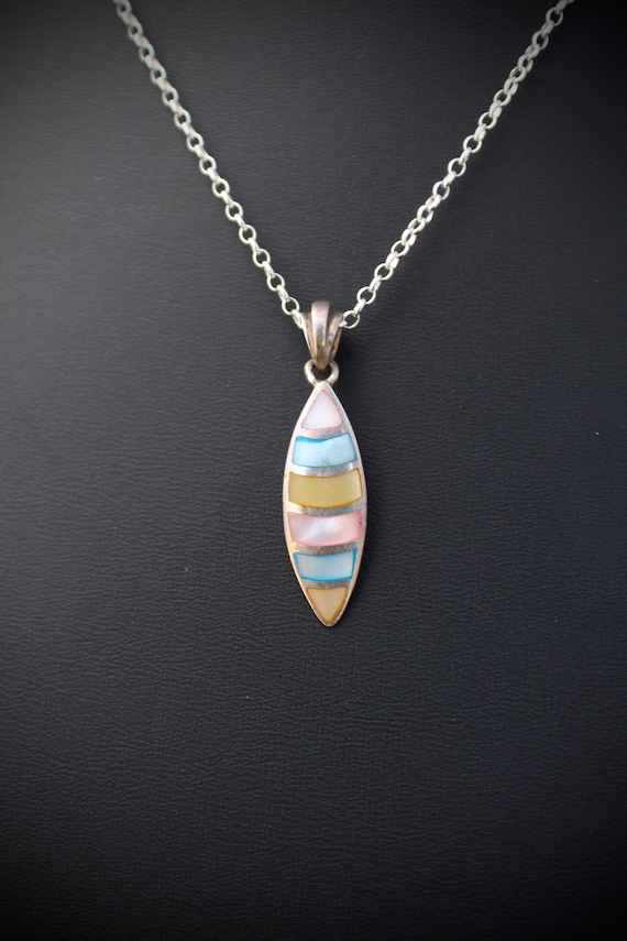 Sterling, Pastel, pendant: Yellow, pink, blue, she