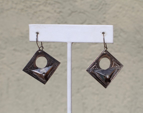 Silver Southwest earrings: Sterling silver, with … - image 2