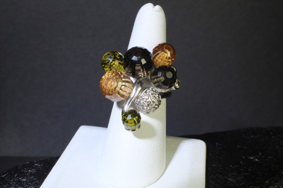 Silver Fantasy ring: Colorful, multiple orbs, and… - image 6