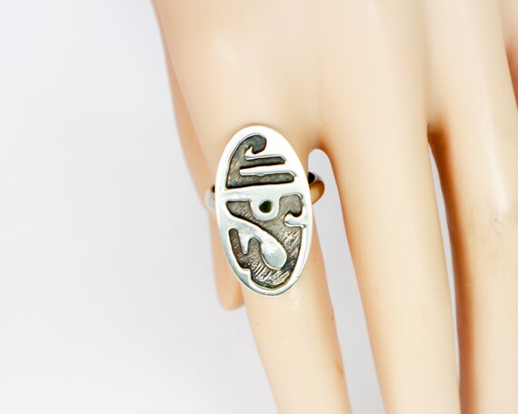 Silver, Native American, Ring: Abstract, sterling… - image 5